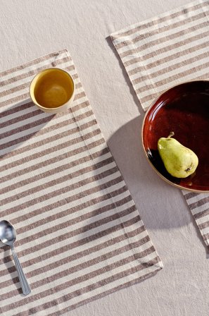 Jotex - Bordmatte 2-pakke Brun/vit - HERIBERT - Kjøp Bordbrikker hos Jotex