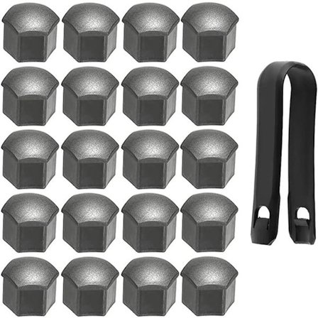 20 stk. 17mm Hjulkapsler, Hjulmutterhetter, Sekskantmutter for dekk