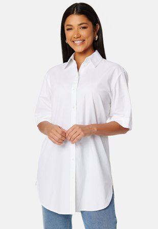 BUBBLEROOM Minou ss long shirt White Klær