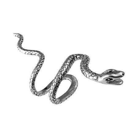 Personlig vintage flerfärgad öronklämma legering punk metall ormbett öronmanschett Antique Silver