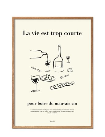 Poster & Frame Klorofyl - Food And Wine - Multi/patterned - 70X100CM
