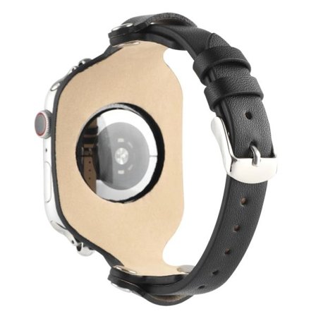 Apple Watch Series 8 (41mm) armband i äkta läder - Svart