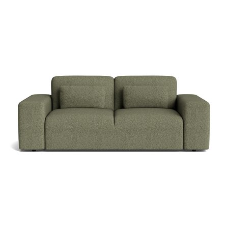 Messina 2.5-Sitzer-Sofa in Mito Grün, modernes Design, einfarbiges Muster, bequeme Polsterung, elegantes Wohnzimmermöbel, Höhe 80cm.