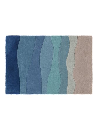 60X90 Koberec Feeling Handtufted Rohožka - Modrá Moderní Modrá (Vlna, Indie)