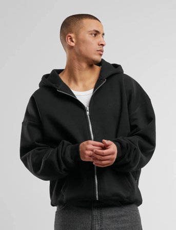 Prohibited Oversized Zip-Hoodie - Black - L