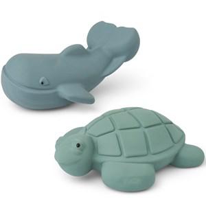 Liewood 2-Pack Peppermint/Whale Blue Mix Ned Bath Toys One Size - Water toys - One size - Green