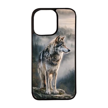 Djur Varg Oljemålning iPhone 14 Plus Mobiltelefon Skal