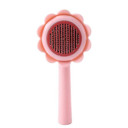 Kjæledyrbørste for pelsstell, røytebørste for katt, selvrensende slicker-kam for kort- og langhårede kattunger og hunder, massasjebørste for kjæledyr