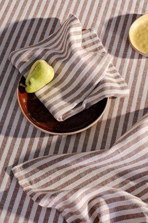 Jotex - Serviett 2-pakke brun/vit - HERIBERT - Kjøp Servietter hos Jotex