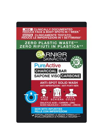 Garnier Pure Active Charcoal Bar Beauty WOMEN Home Hand Soap Soap Bars Musta Garnier