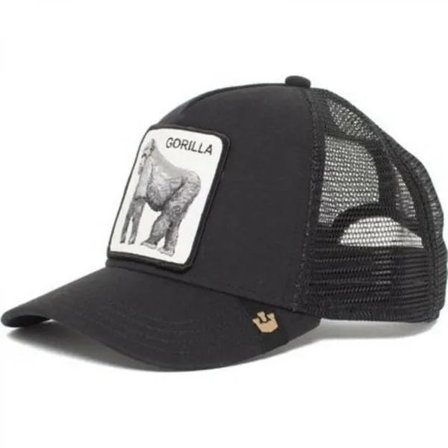 (pow yeah!) Dame unisex mesh trucker kasket firkantet patch kasket Klassisk justerbar enkel kasket (Gorilla) CNMR