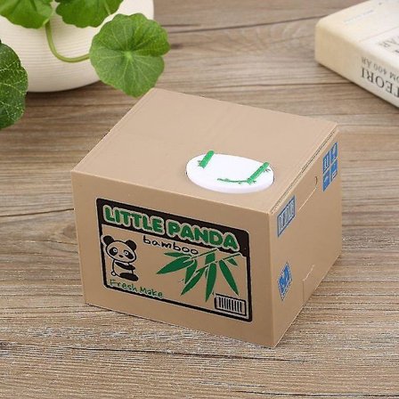 Lovely Kids Automated Panda Steal Coin Bank Pengar Spara Box Pot Case Gåvor
