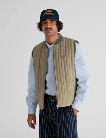 Prohibited Ranger Quilted Vest - Beige - M