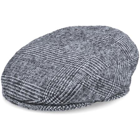 Mayser - Schwarz flatcap Cap - Vincent Soft Casual Black/Grey Flat Cap @ Hatstore