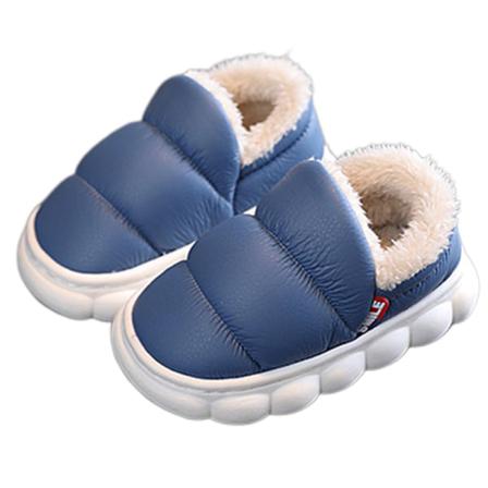 Barnlägenheter Plyschfodrade Varma Skor Stängd Tå Mysig Hemtofflor