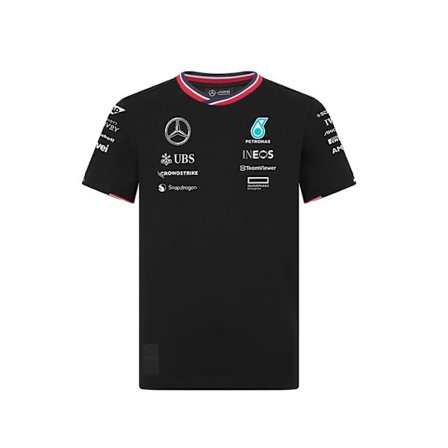 T-shirt Team Driver Mercedes AMG Petronas Officiell Formel 1 Barn Svart