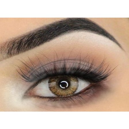 Hasselbrun -linser för både mörka och ljusa ögon, med linsetui