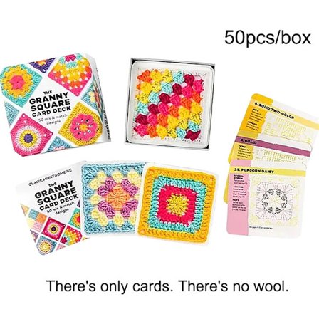 50 st/ask Mix Match Design Mormors Rutor Garnkort Stickning