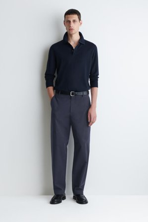 COS Cotton Straight-Leg Chinos in Blue - Men