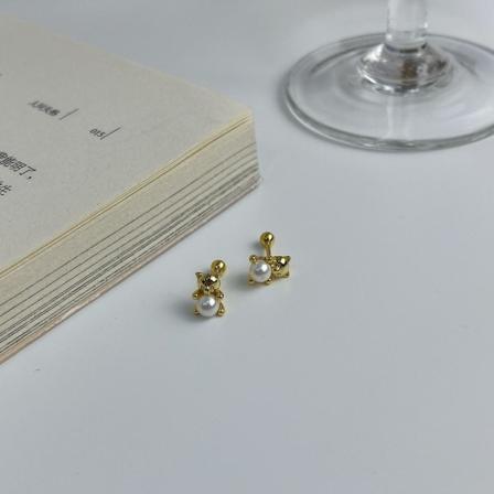 Øredobber Heart Stud S925 Sølv motesmykker Ac5449 2