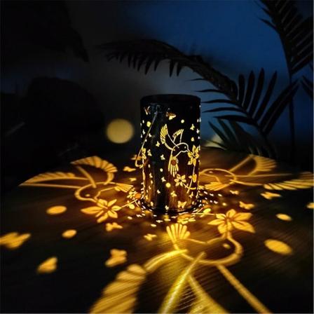 Aurinkosuojattu lyhty, vedenpitävä, ulkovalaistus, retro-ontto lyhty, koristetaide, puutarhavalaistus