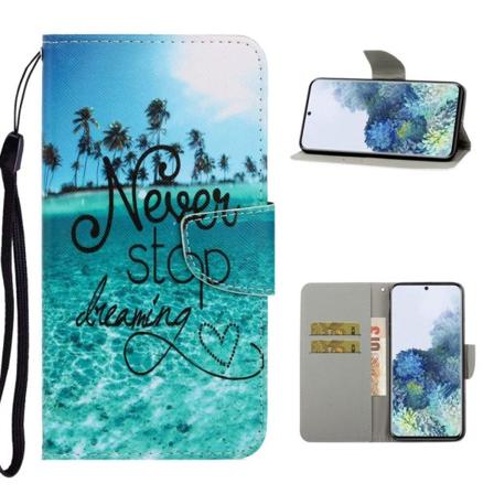 Wonderland Samsung Galaxy S21 Flippetui - Never Stop Dreaming Blue