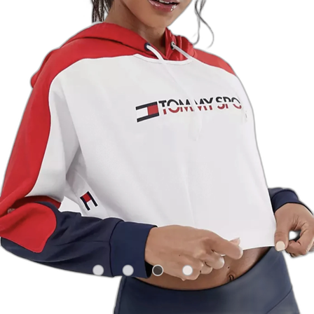 Croppad träningshoddie tommy sport