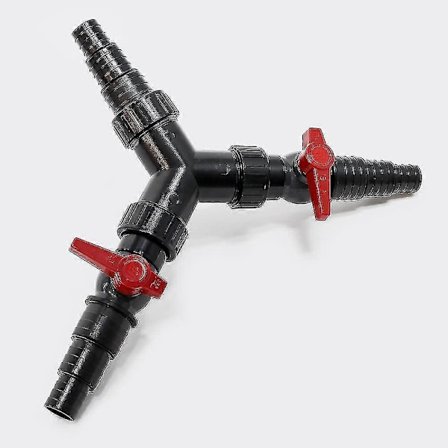 Y-fordeler 25/32/38mm Bassengslange (1"/1 1/4"/1 1/2") Justeringsventil