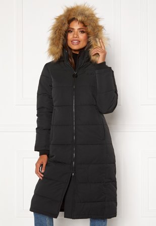 Svea W. Long Slim Padded Parka 900 Black Klær