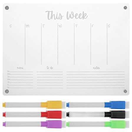 1 Set Klar Veckoplaneringstavla Whiteboard Magnetisk Schema Klar Tavla