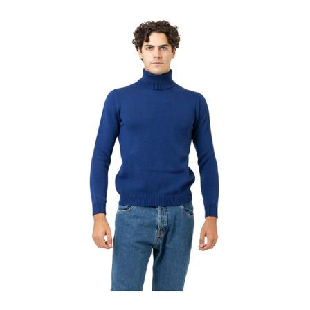 Roberto Collina Turtleneck Blå, Herre Rullekraver