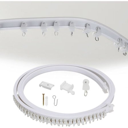 Gardinskinne Rett eller Fleksibel Sammenleggbar Baies Topp Klemming 3 meter