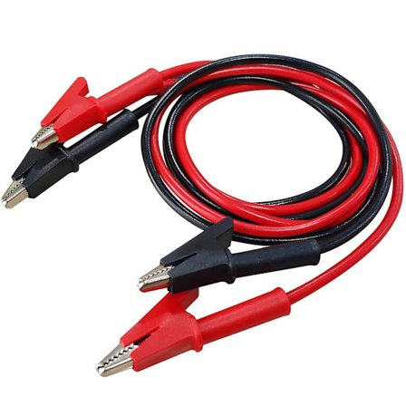 2 stk. Alligator Klemmer Testledninger Dobbelt Endet Alligator Tråd Kabel med Isolerende Klemmer Test, til Elektrisk Testning 3,3ft/1m