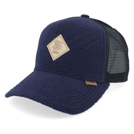 Djinns - Blå trucker Keps - Pole Fleece Navy/Black A-Frame Trucker @ Hatstore