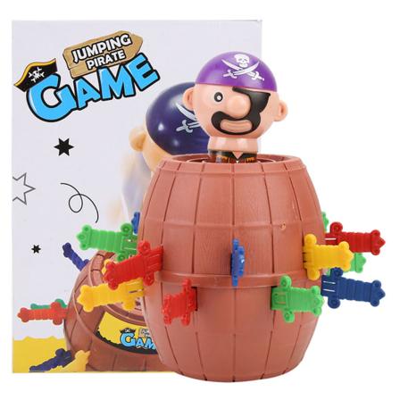 Funny Jumping Pirate Barrel Game Legetøj Tricky Toy Voksen Kids Party Game