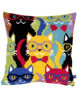 Broderipakke Pute Katter i alle farger - Vervaco