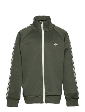 Hmlkick Zip Jacket Sweatshirt Trøje Grøn Hummel