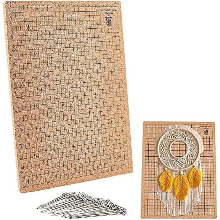 1 sæt Makramebræt Håndlavet Fletning Håndværk Hjælpebræt Strikkebræt Værktøjer Dobbeltsidede Gitter Store Kork (FMY)