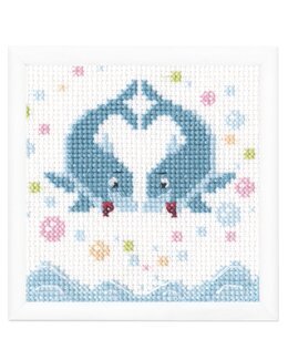 Broderikit Billede Dolphin love - RTO