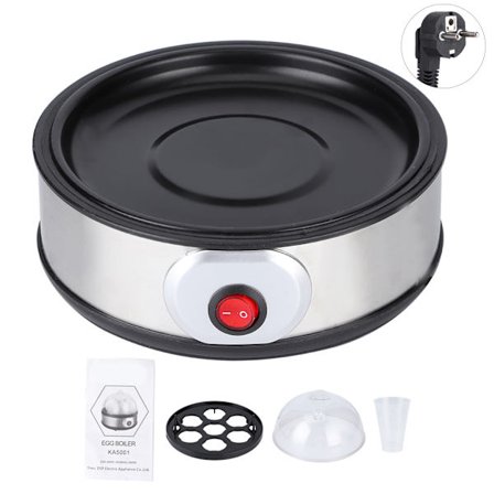 Mini Multifunksjonell Eggkoker Rustfritt Stål Frokostmaskin 220-240V EU-plugg