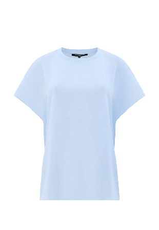 French Connection Crepe Light Crew Neck Top Överdelar Dam Blå XL