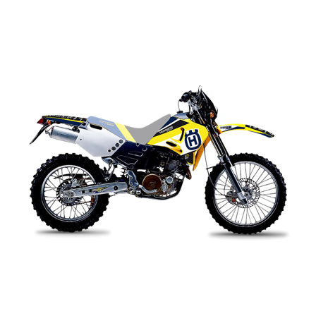 Stickerset Blackbird Dream 4 Wit-Geel-Blauw - Husqvarna TE 610 2000-2000