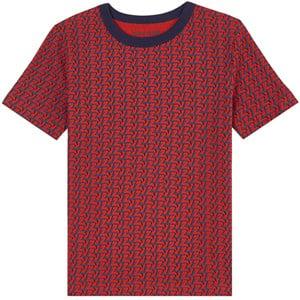 Kids - Zadig & Voltaire Red All Over Logo T-Shirt - Tops - 14 years - Blue