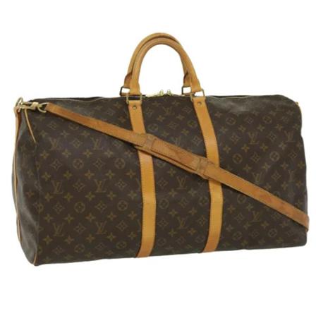 Louis Vuitton Vintage, Pre-owned Canvas travel-bags Bruin, unisex, Maat:ONE Size,leer