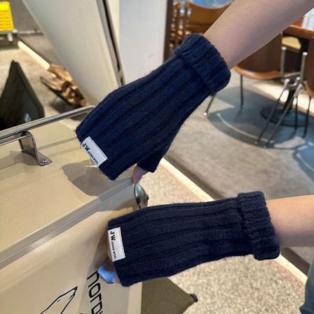 Halvfingerhansker Strikkehansker NAVY