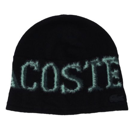 Lacoste - Svart traditionalbeanie Beanie - Black/Liamone Beanie @ Hatstore