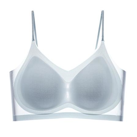 Naisten mukavat Ultra Thin Ice Silk Comfort hengittävät rintaliivit nostorintaliivit Plus koko Light Blue 4XL