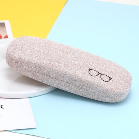 Beige glasfodral, glasfodral 162mm × 62mm × 40mm, linne