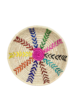 A World of Craft Palm flower brödkorg, multi Serveringstillbehör Beige Ø 26 cm, 5 cm