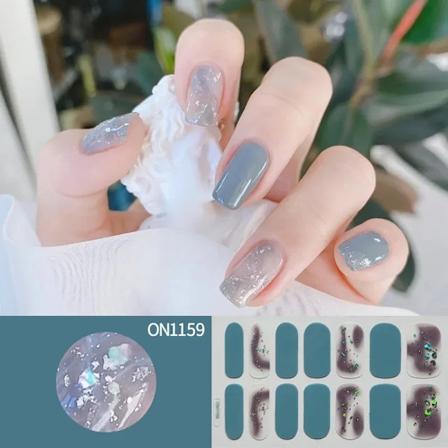1Ark Fashion Cat Magnetic Semi Cured Gel Nagel Klistermärken Uv / Led Baking Lampa Skinande Mönster Gel Nagelpasta Wraps Manikyr ON1159